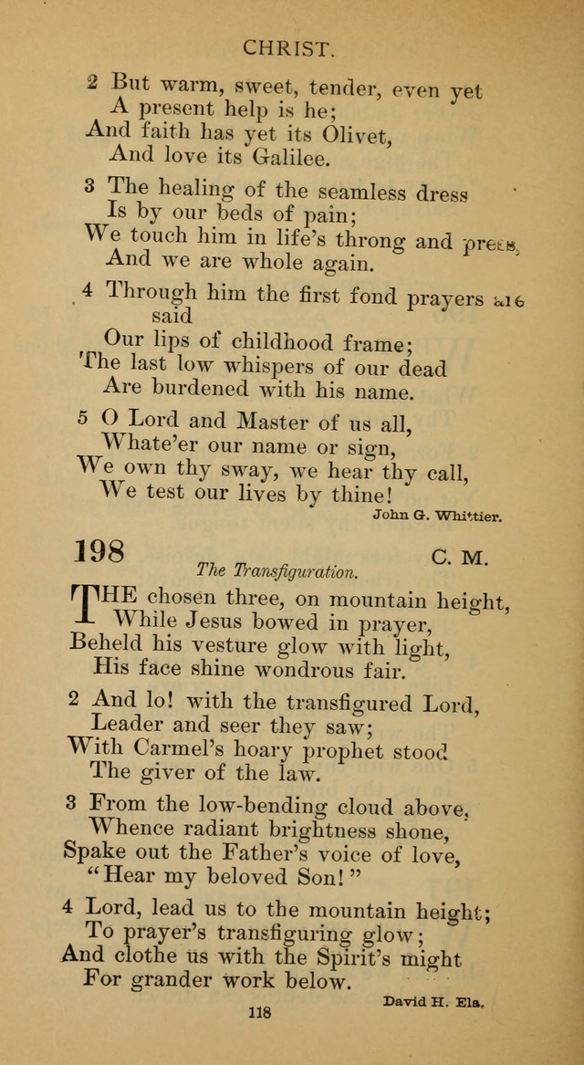 Hymnal of the Methodist Episcopal Church page 118