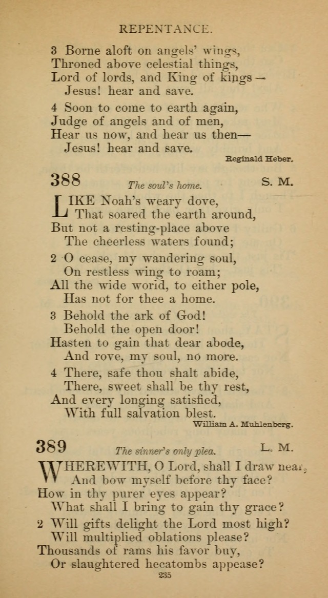 Hymnal of the Methodist Episcopal Church page 235