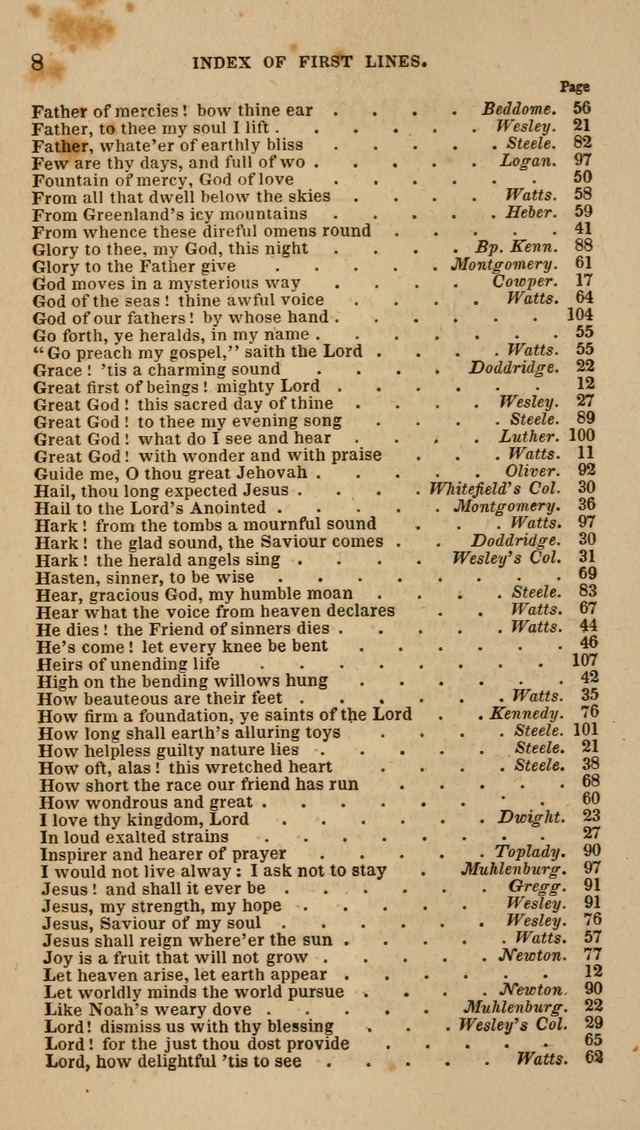 Hymns of the Protestant Episcopal Church of the United States, as authorized by the General Convention: with an additional selection page 8