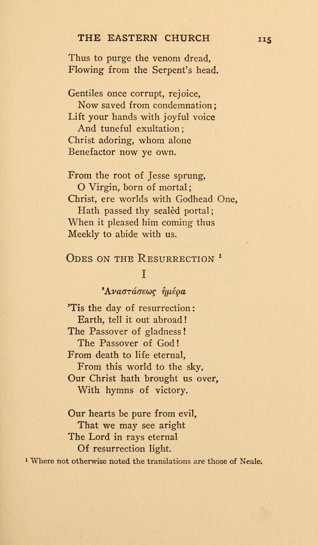 Hymns and Poetry of the Eastern Church page 110