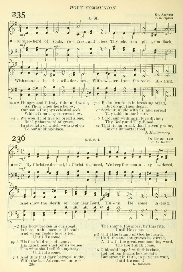 The Church Hymnal: revised and enlarged in accordance with the action of the General Convention of the Protestant Episcopal Church in the United States of America in the year of our Lord 1892. (Ed. B) page 316
