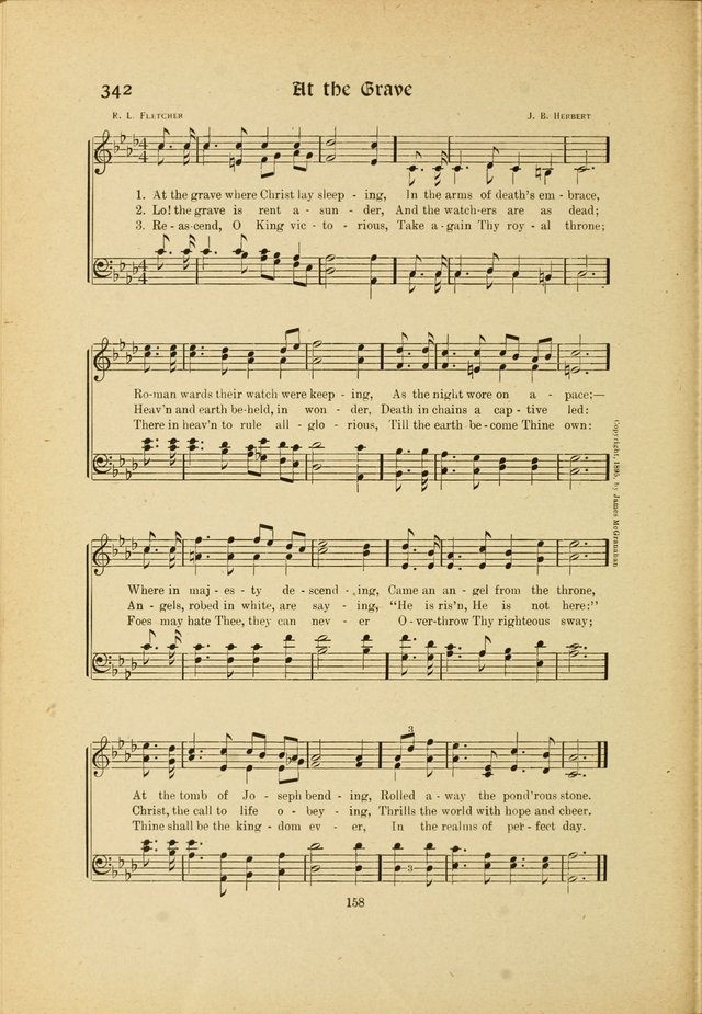 Hymns, Psalms and Gospel Songs: with responsive readings page 158