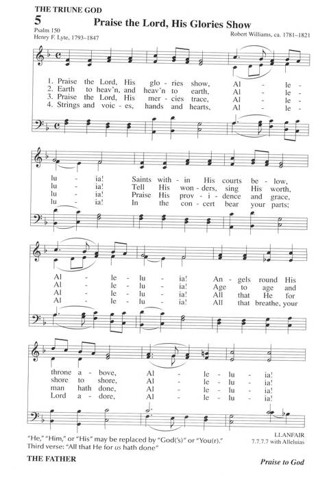 Hymns for a Pilgrim People: a congregational hymnal page 6