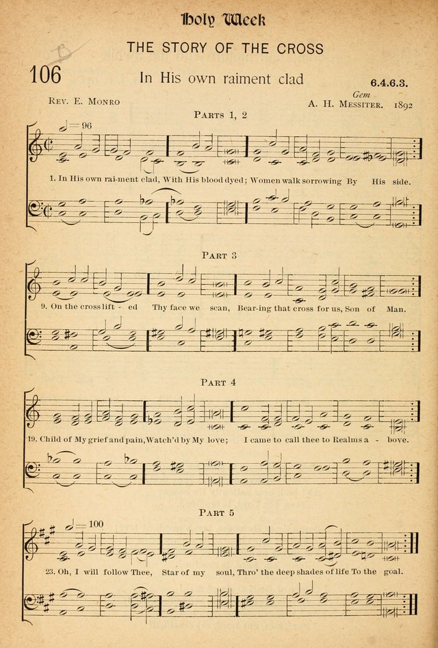 The Hymnal: revised and enlarged as adopted by the General Convention of the Protestant Episcopal Church in the United States of America in the of our Lord 1892..with music, as used in Trinity Church page 124