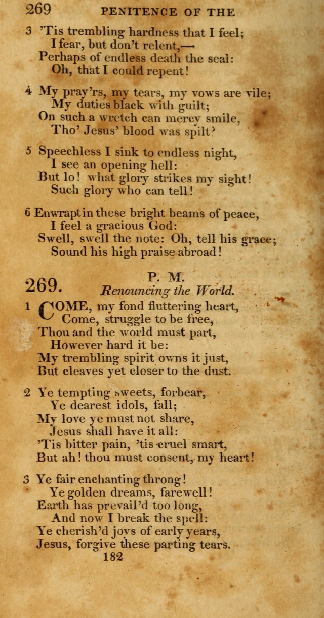 Hymns, Selected and Original: for public and private worship (1st ed.) page 182