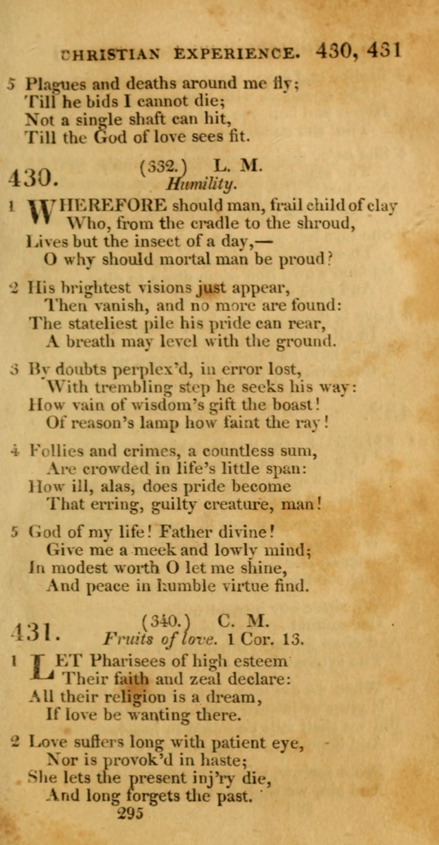 Hymns, Selected and Original: for public and private worship (1st ed.) page 295