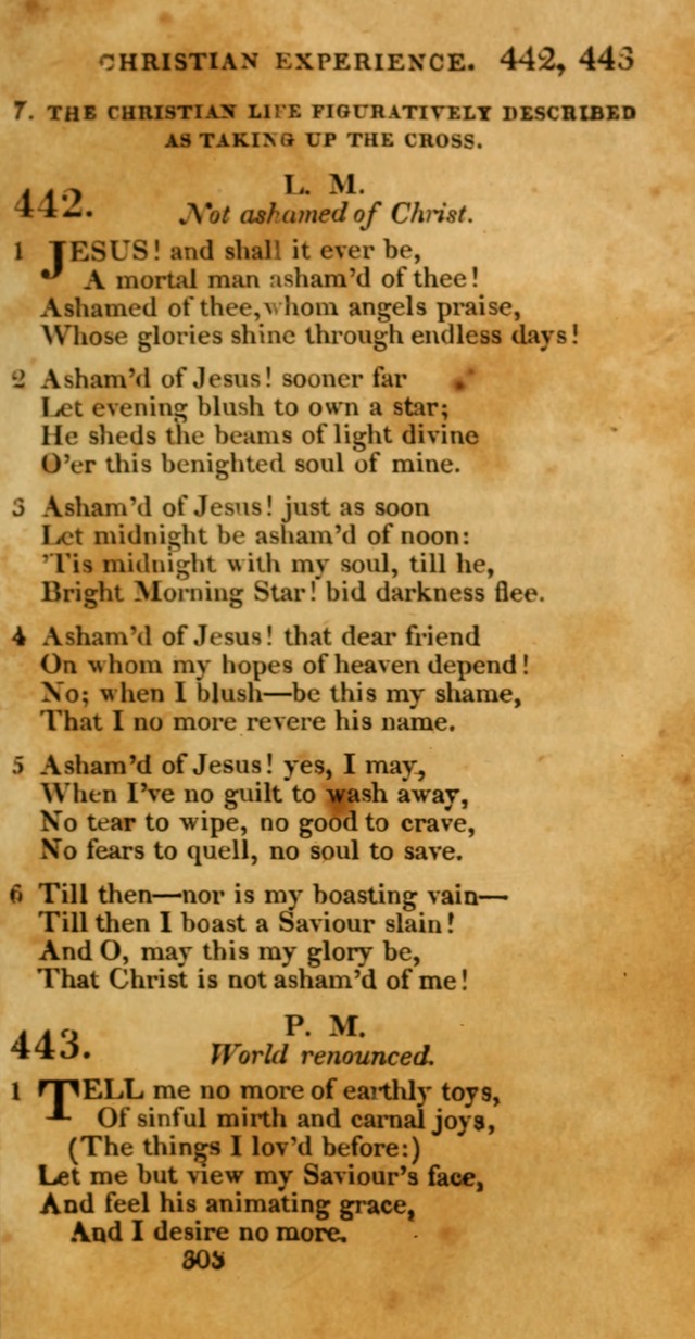 Hymns, Selected and Original: for public and private worship (1st ed.) page 303