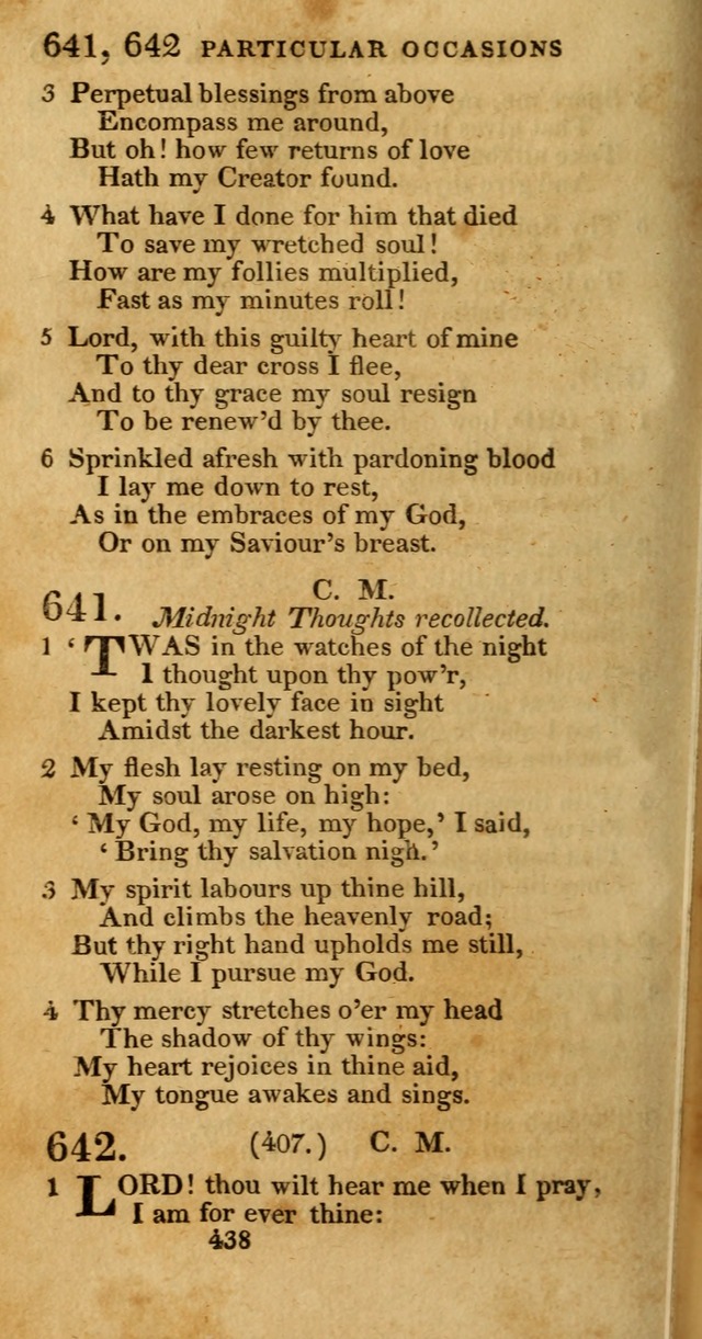 Hymns, Selected and Original: for public and private worship (1st ed.) page 438