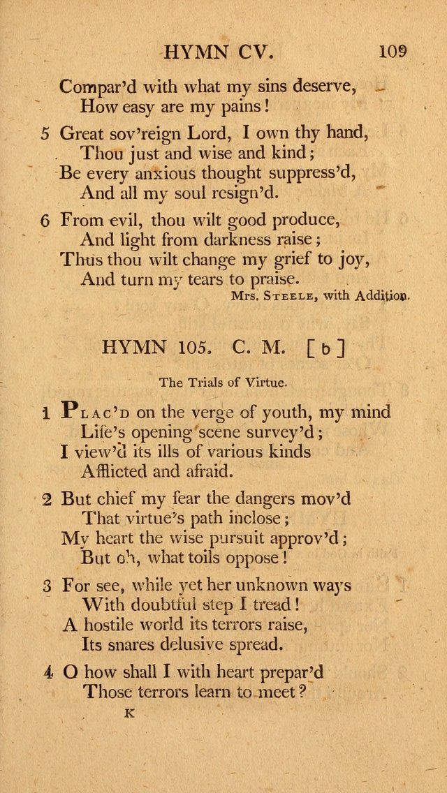 Hymns, Selected from the Most Approved Authors, for the use of Trinity Church, Boston page 110