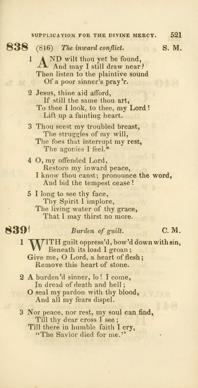 Hymns: selected and original, for public and private worship (60th ed., 1st rev. ed.) page 521