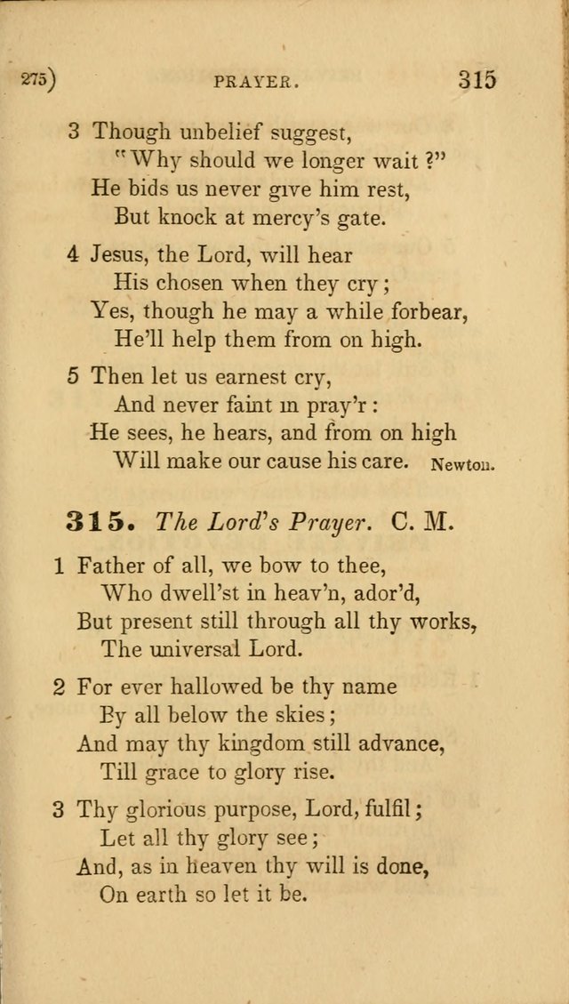 Hymns for Social Worship: selected from Watts, Doddridge, Newton, Cowper, Steele and others page 275