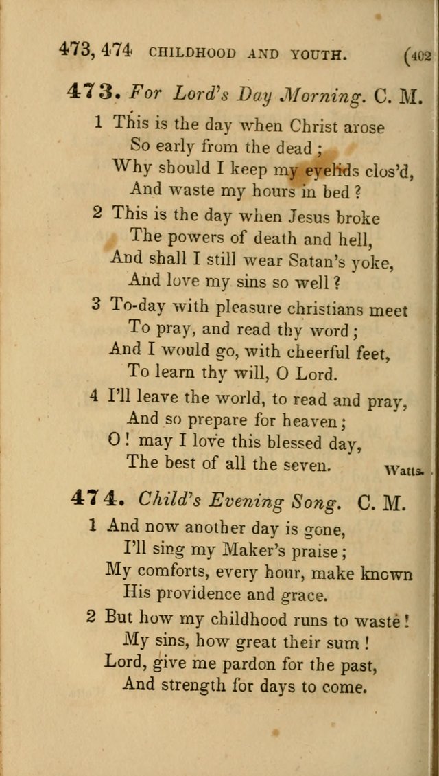Hymns for Social Worship: selected from Watts, Doddridge, Newton, Cowper, Steele and others page 402