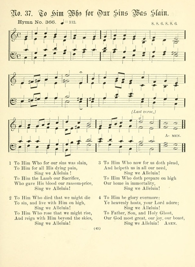 Hymn Tunes: being further contributions to the hymnody of the church page 43