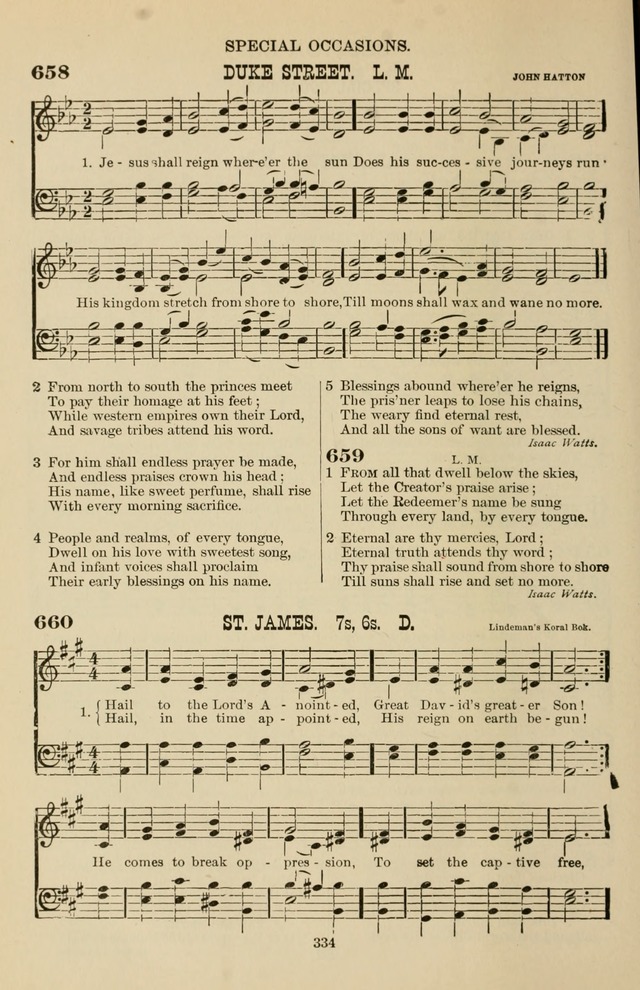 Hymn and Tune Book of the Methodist Episcopal Church, South (Round Note Ed.) page 334