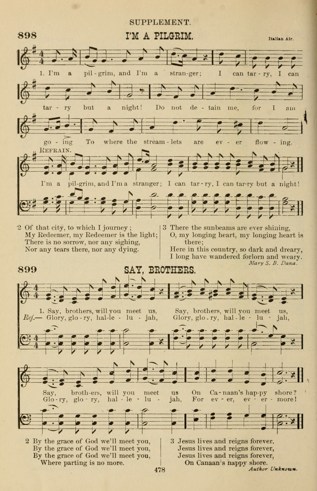 Hymn and Tune Book of the Methodist Episcopal Church, South (Round Note Ed.) page 478