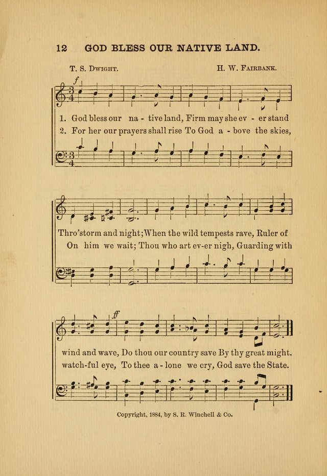 Hymn and Tune Book: for Schools and Colleges page 12