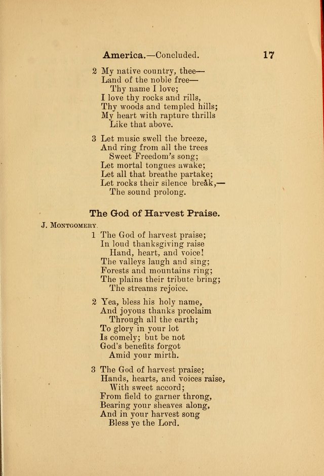 Hymn and Tune Book: for Schools and Colleges page 17