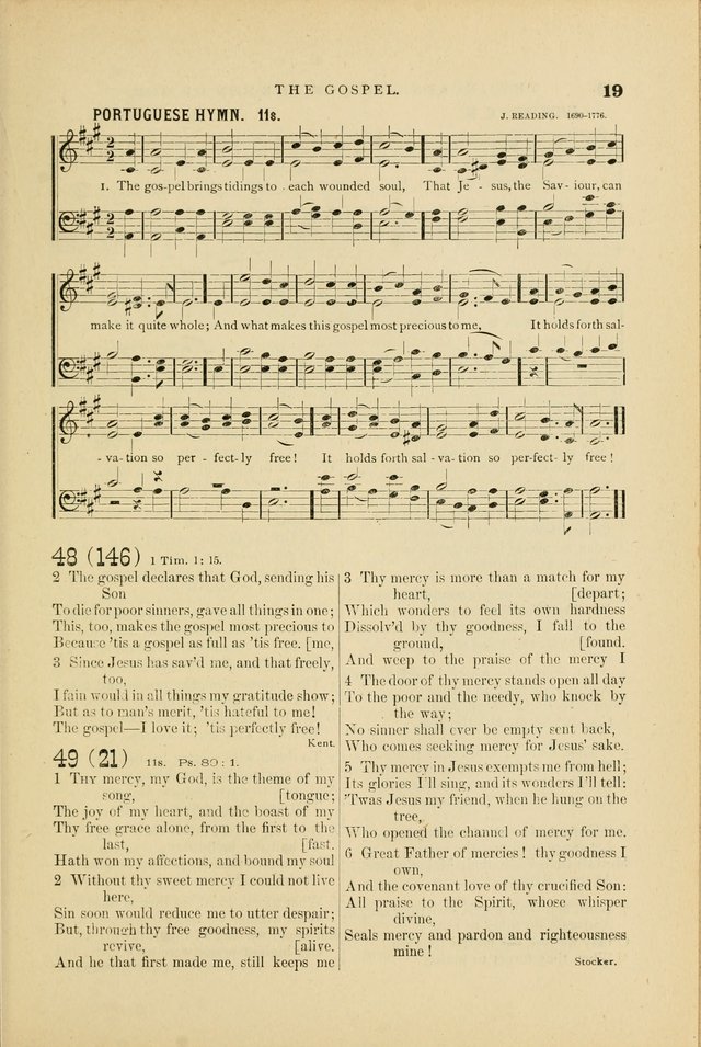 Hymn and Tune Book for Use in Old School or Primitive Baptist Churches page 19
