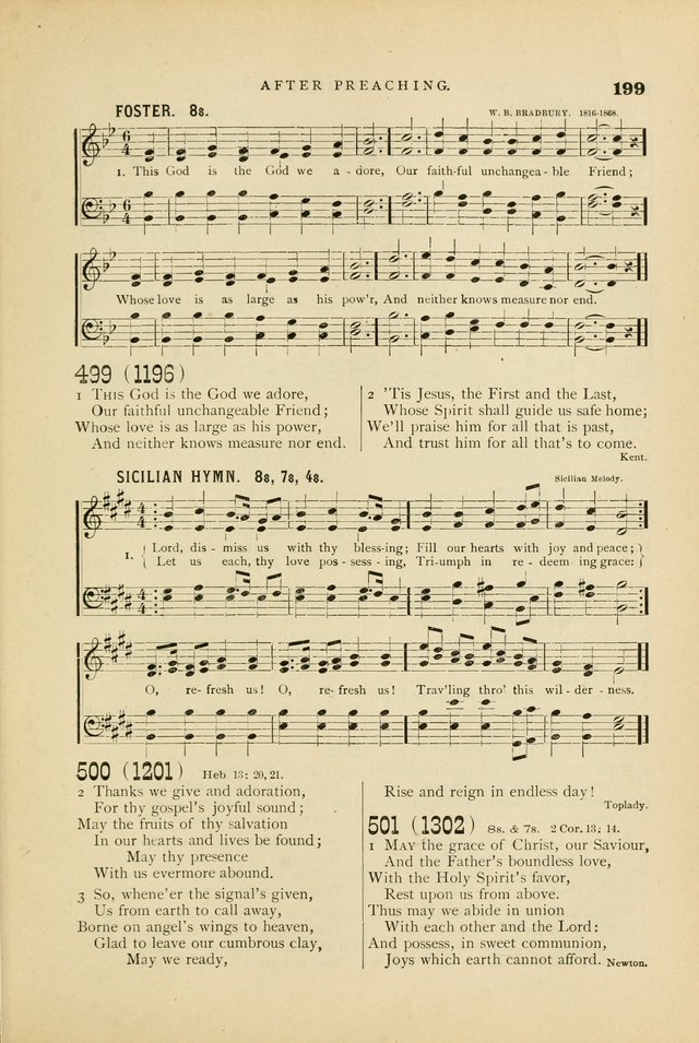 Hymn and Tune Book for Use in Old School or Primitive Baptist Churches page 199