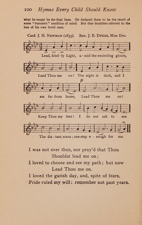 Hymns That Every Child Should Know: A selection of the best hymns of all nations for young people page 100