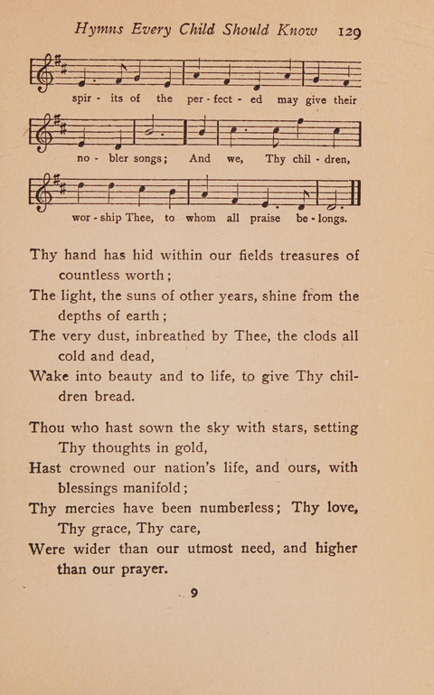Hymns That Every Child Should Know: A selection of the best hymns of all nations for young people page 129