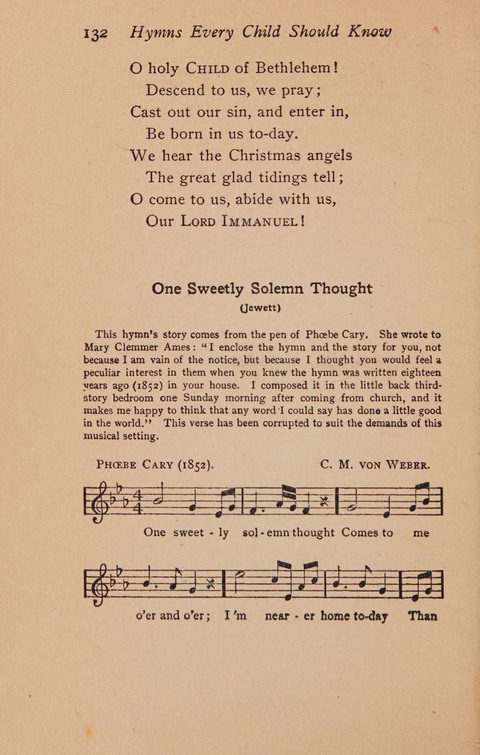 Hymns That Every Child Should Know: A selection of the best hymns of all nations for young people page 132