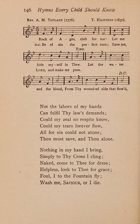 Hymns That Every Child Should Know: A selection of the best hymns of all nations for young people page 146