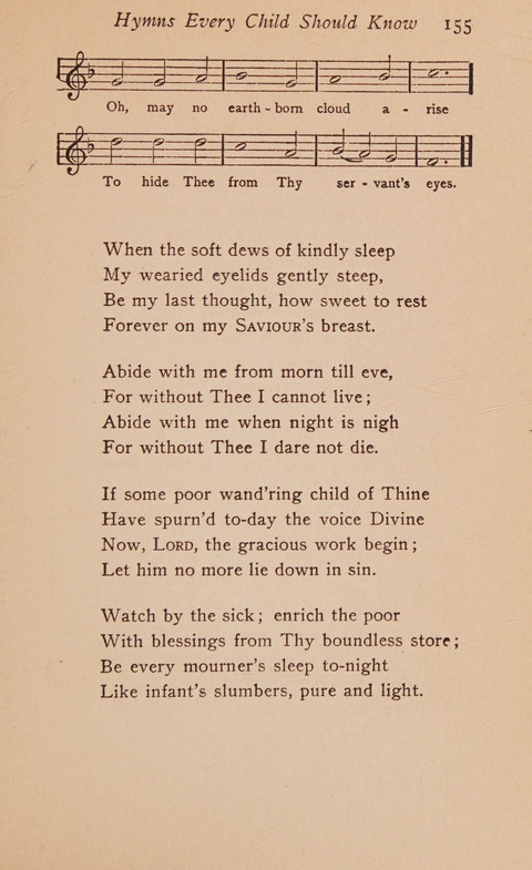 Hymns That Every Child Should Know: A selection of the best hymns of all nations for young people page 155