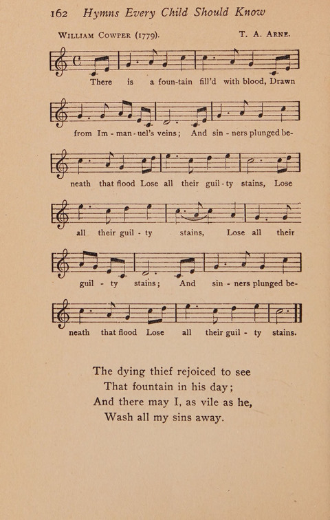 Hymns That Every Child Should Know: A selection of the best hymns of all nations for young people page 162