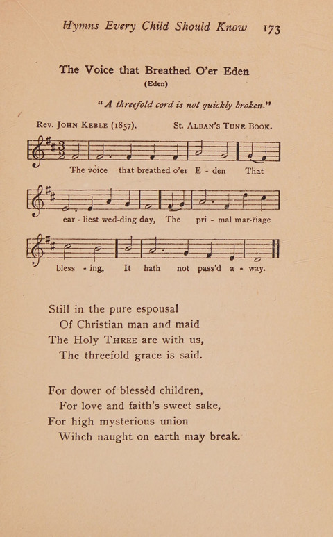 Hymns That Every Child Should Know: A selection of the best hymns of all nations for young people page 173