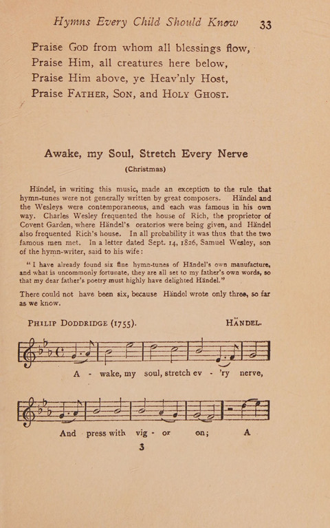Hymns That Every Child Should Know: A selection of the best hymns of all nations for young people page 33
