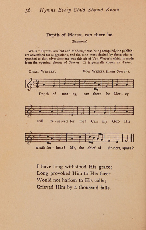 Hymns That Every Child Should Know: A selection of the best hymns of all nations for young people page 56