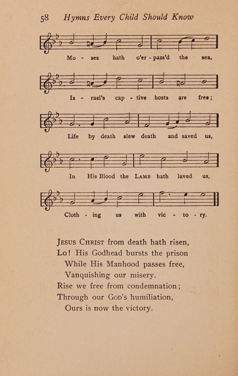Hymns That Every Child Should Know: A selection of the best hymns of all nations for young people page 58