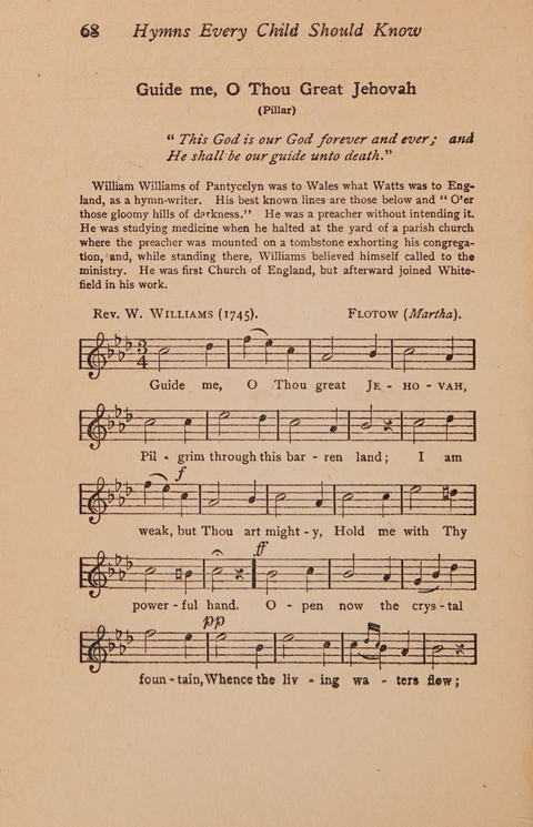 Hymns That Every Child Should Know: A selection of the best hymns of all nations for young people page 68