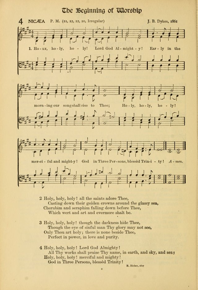 Hymns of Worship and Service. (Chapel ed.) page 2