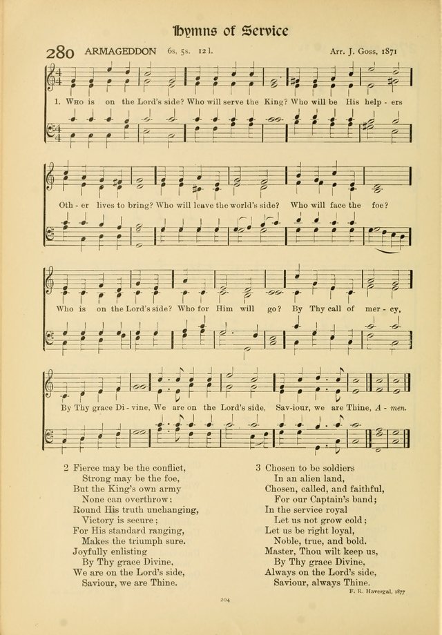 Hymns of Worship and Service. (Chapel ed.) page 204