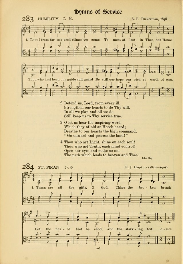 Hymns of Worship and Service. (Chapel ed.) page 206