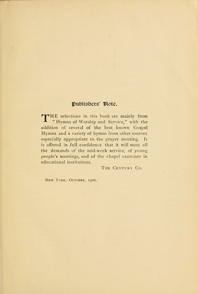 Hymns of Worship and Service. (Chapel ed.) page vii
