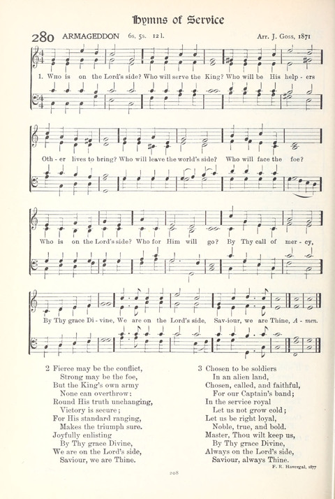 Hymns of Worship and Service: College Edition page 208