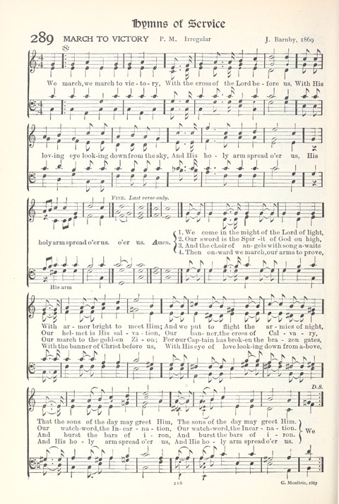 Hymns of Worship and Service: College Edition page 216