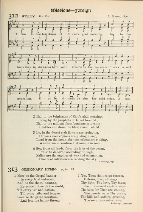 Hymns of Worship and Service: College Edition page 231