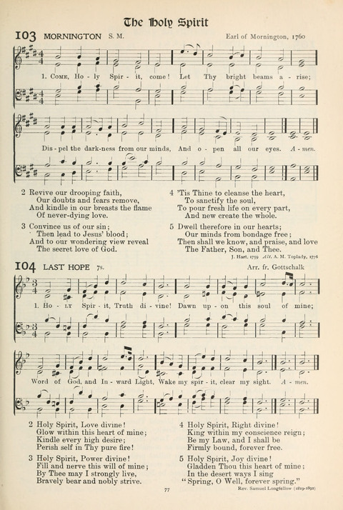 Hymns of Worship and Service: College Edition page 77