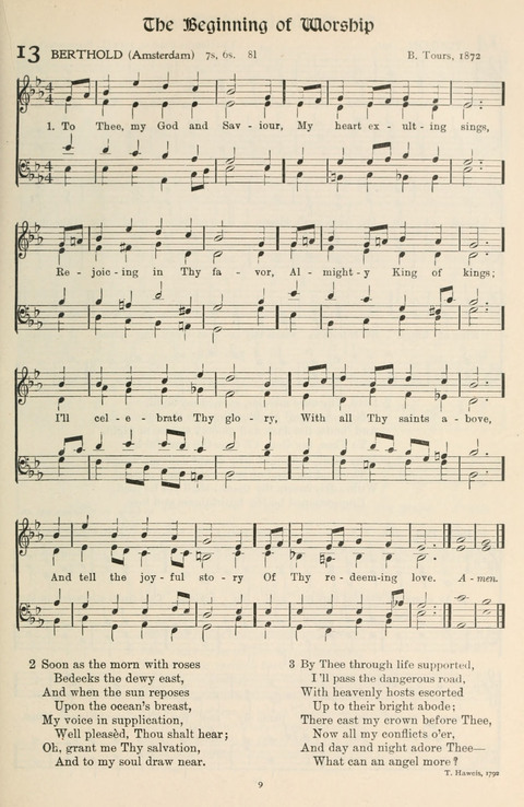 Hymns of Worship and Service: College Edition page 9