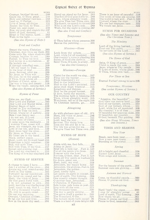 Hymns of Worship and Service: College Edition page xv