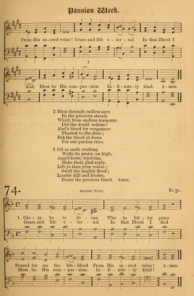 The Hymnal: with tunes old and new page 76