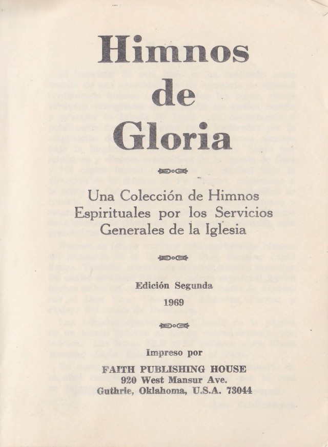 Himnos de Gloria: Edicion Segunda page 1