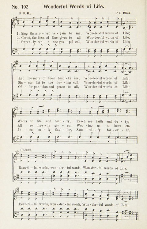 Hymns of Glory: for Sunday school, church, and revival meetings page 102
