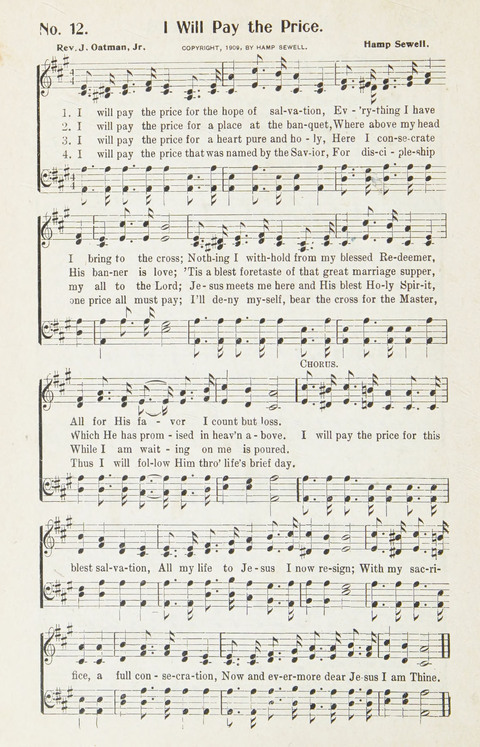 Hymns of Glory: for Sunday school, church, and revival meetings page 12