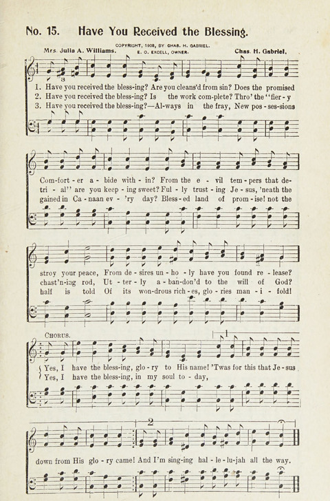 Hymns of Glory: for Sunday school, church, and revival meetings page 15