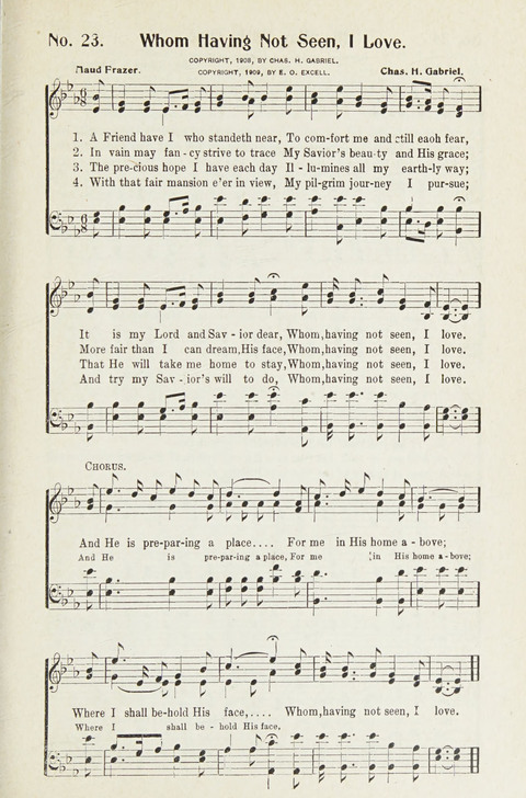 Hymns of Glory: for Sunday school, church, and revival meetings page 23
